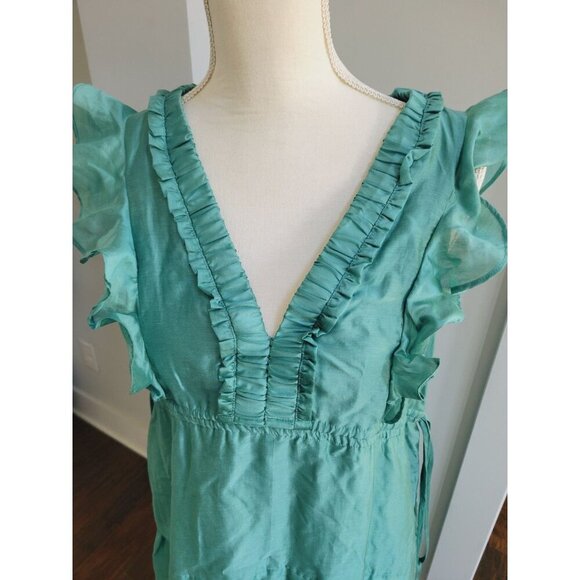 Ciebob Rhaella Sleeveless Tiered Maxi Dress NWT Teal XS - Picture 3 of 9